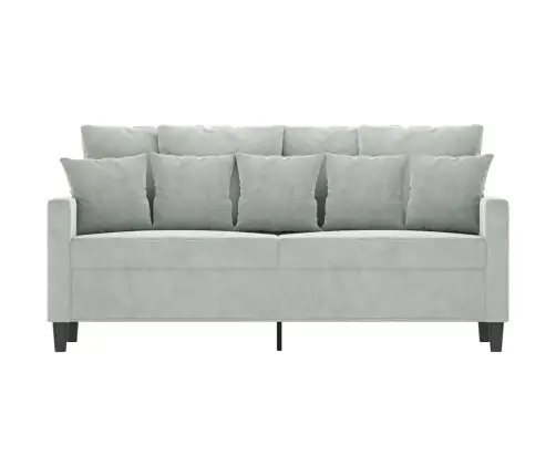 Divvietīgs Dīvāns, Gaiši Pelēks, 140 Cm, Samts Vidaxl