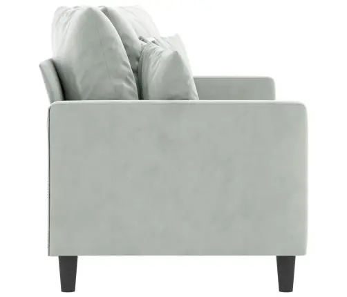 Divvietīgs Dīvāns, Gaiši Pelēks, 140 Cm, Samts Vidaxl