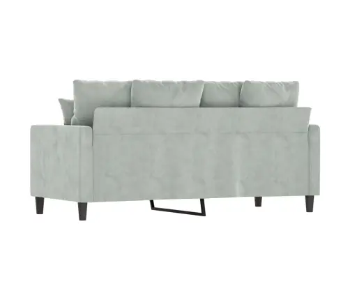 Divvietīgs Dīvāns, Gaiši Pelēks, 140 Cm, Samts Vidaxl