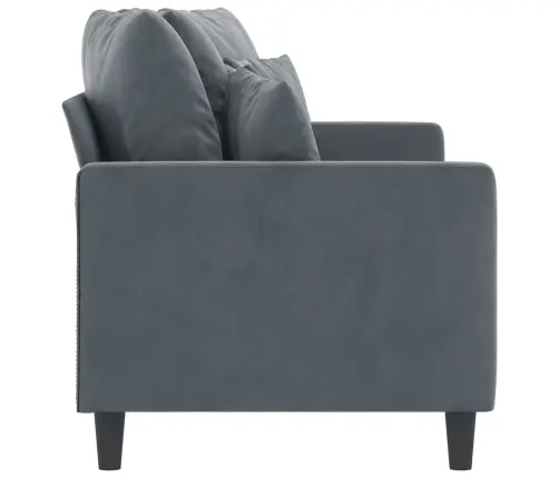 Divvietīgs Dīvāns, Tumši Pelēks, 140 Cm, Samts Vidaxl