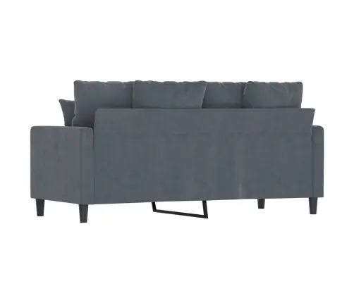 Divvietīgs Dīvāns, Tumši Pelēks, 140 Cm, Samts Vidaxl