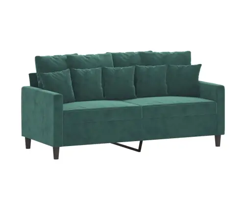 Divvietīgs Dīvāns, Tumši Zaļš, 140 Cm, Samts Vidaxl