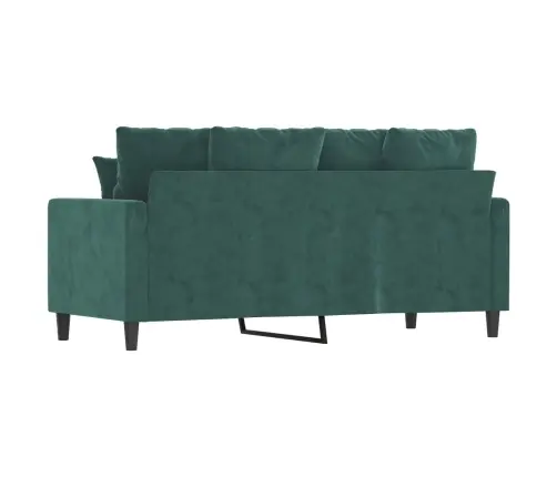 Divvietīgs Dīvāns, Tumši Zaļš, 140 Cm, Samts Vidaxl