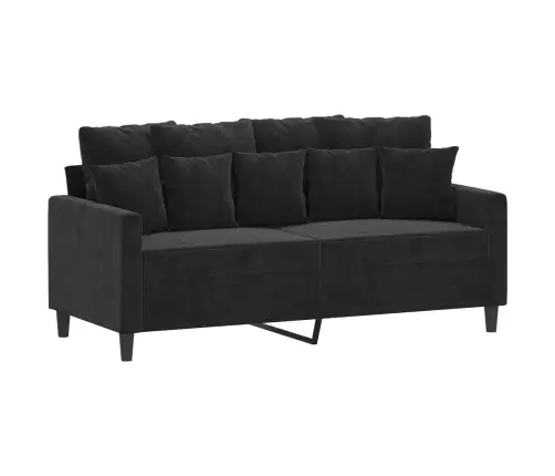 Divvietīgs Dīvāns, Melns, 140 Cm, Samts Vidaxl Divvietīgs Dīvāns, Melns, 140 Cm, Samts Vidaxl