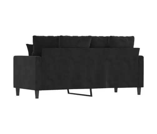 Divvietīgs Dīvāns, Melns, 140 Cm, Samts Vidaxl Divvietīgs Dīvāns, Melns, 140 Cm, Samts Vidaxl