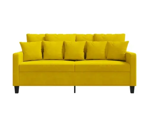 Divvietīgs Dīvāns, Dzeltens, 140 Cm, Samts Vidaxl Divvietīgs Dīvāns, Dzeltens, 140 Cm, Samts Vidaxl