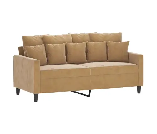 Divvietīgs Dīvāns, Brūns, 140 Cm, Samts Vidaxl