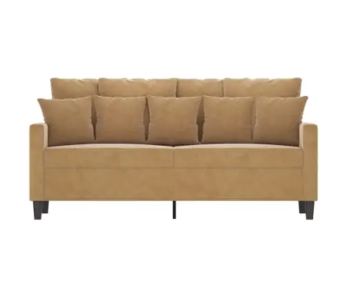 Divvietīgs Dīvāns, Brūns, 140 Cm, Samts Vidaxl