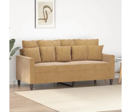 Divvietīgs Dīvāns, Brūns, 140 Cm, Samts Vidaxl