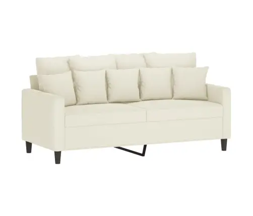 Dvivietė Sofa, Kreminės Spalvos, 140cm Aksomas