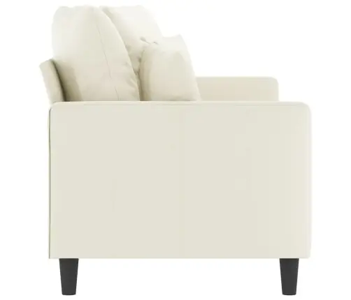 Dvivietė Sofa, Kreminės Spalvos, 140cm Aksomas