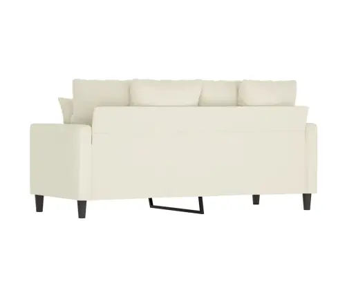 Dvivietė Sofa, Kreminės Spalvos, 140cm Aksomas