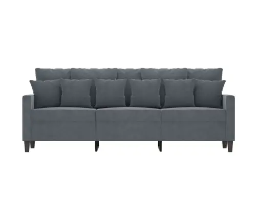 Trīsvietīgs Dīvāns, Tumši Pelēks, 180 Cm, Samts Vidaxl