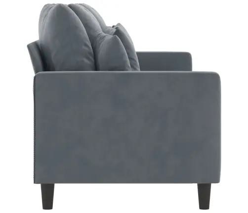 Trīsvietīgs Dīvāns, Tumši Pelēks, 180 Cm, Samts Vidaxl