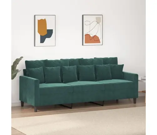 3-Kohaline Diivan, Tumeroheline, 180 cm Samet