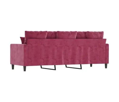 Trīsvietīgs Dīvāns, Vīnsarkans, 180 Cm, Samts Vidaxl