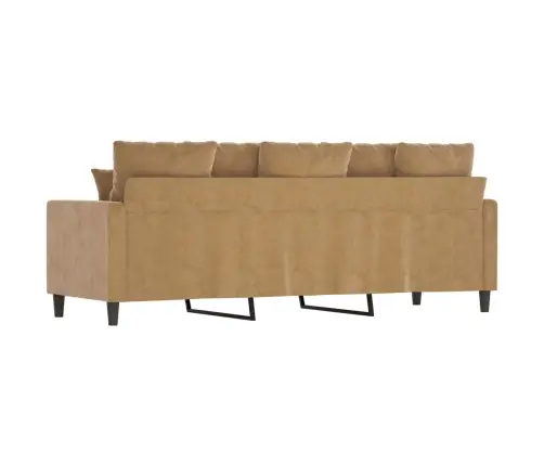 3-Kohaline Diivan, Pruun, 180 cm Samet