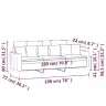 3-Kohaline Diivan, Pruun, 180 cm Samet