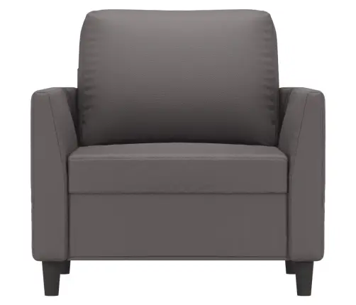 Krėslas, Pilkos Spalvos, 60cm Dirbtinė Oda