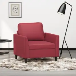 Atpūtas Krēsls, 60 Cm, Vīnsarkana Mākslīgā Āda Vidaxl