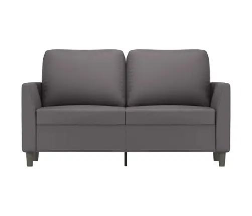Dvivietė Sofa, Pilkos Spalvos, 120cm Dirbtinė Oda