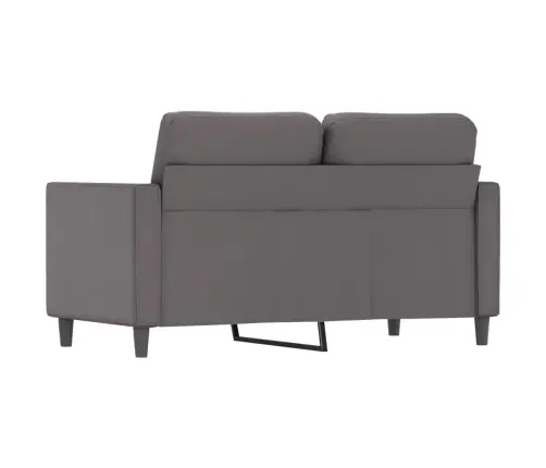 Dvivietė Sofa, Pilkos Spalvos, 120cm Dirbtinė Oda