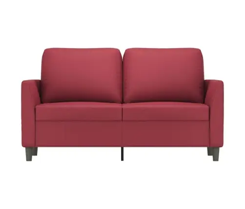Divvietīgs Dīvāns, Vīnsarkans, 120 Cm, Mākslīgā Āda Vidaxl