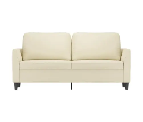 Divvietīgs Dīvāns, Krēmkrāsas, 140 Cm, Mākslīgā Āda Vidaxl