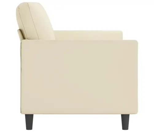 Divvietīgs Dīvāns, Krēmkrāsas, 140 Cm, Mākslīgā Āda Vidaxl