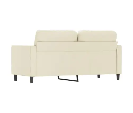 Divvietīgs Dīvāns, Krēmkrāsas, 140 Cm, Mākslīgā Āda Vidaxl