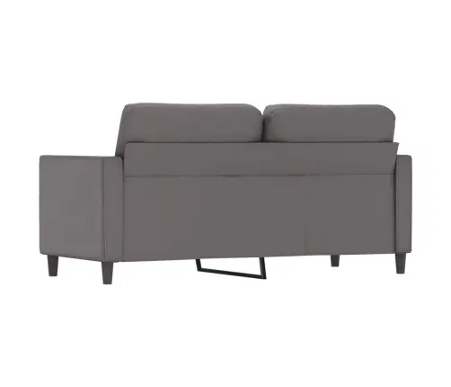 Divvietīgs Dīvāns, Pelēks, 140 Cm, Mākslīgā Āda Vidaxl