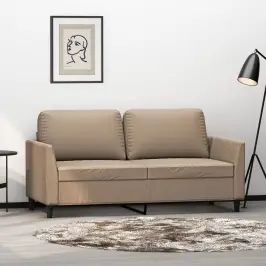 Dvivietė Sofa, Kapučino Spalvos, 140cm Dirbtinė Oda
