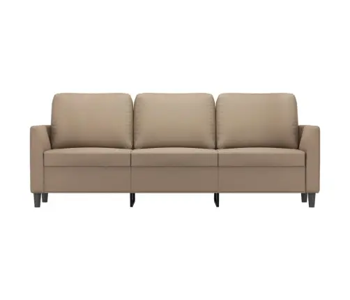 Trivietė Sofa, Kapučino Spalvos, 180cm Dirbtinė Oda