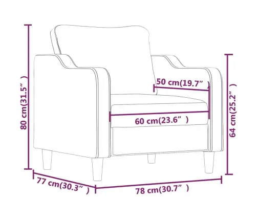 Atpūtas Krēsls, Gaiši Pelēks, 60 Cm, Audums Vidaxl