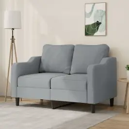 Divvietīgs Dīvāns, Gaiši Pelēks, 120 Cm, Audums Vidaxl Divvietīgs Dīvāns, Gaiši Pelēks, 120 Cm, Audums Vidaxl