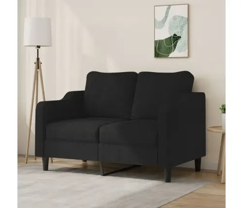 Divvietīgs Dīvāns, Melns Audums, 120 Cm Vidaxl