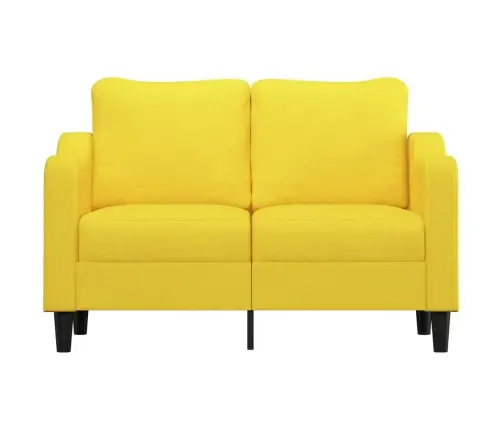 Dvivietė Sofa, Šviesiai Geltonos Spalvos, 120cm Audinys