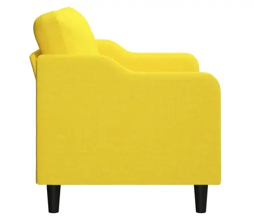 Dvivietė Sofa, Šviesiai Geltonos Spalvos, 120cm Audinys