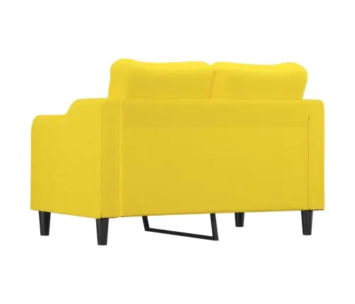 Dvivietė Sofa, Šviesiai Geltonos Spalvos, 120cm Audinys