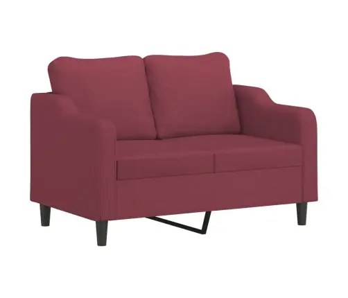 Dvivietė Sofa, Raudonojo Vyno Spalvos, 120cm Audinys