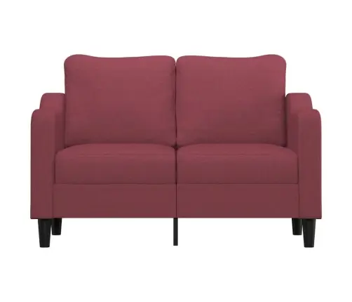 Dvivietė Sofa, Raudonojo Vyno Spalvos, 120cm Audinys