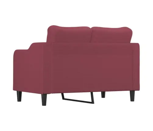 Dvivietė Sofa, Raudonojo Vyno Spalvos, 120cm Audinys