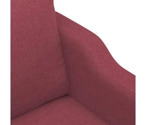 Dvivietė Sofa, Raudonojo Vyno Spalvos, 120cm Audinys