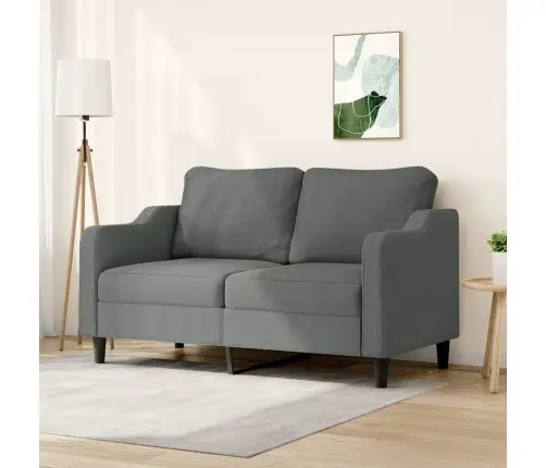 Divvietīgs Dīvāns, Tumši Pelēks Audums, 140 Cm Vidaxl