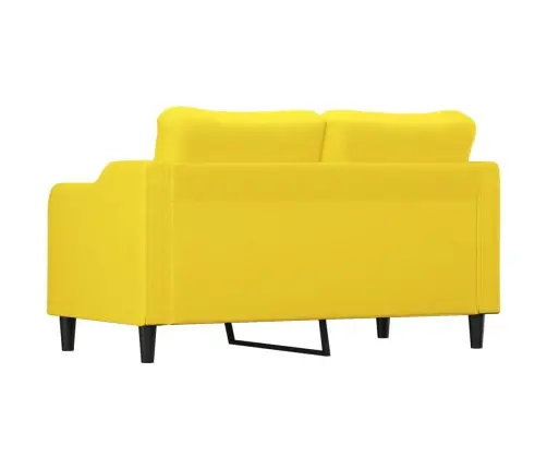 Divvietīgs Dīvāns, Gaiši Dzeltens Audums, 140 Cm Vidaxl