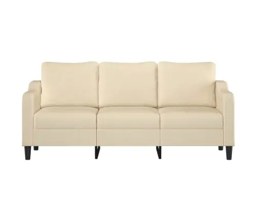 Trīsvietīgs Dīvāns, Krēmkrāsas Audums, 180 Cm Vidaxl