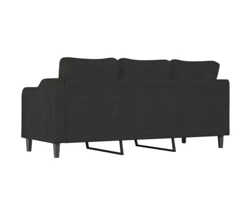 Trīsvietīgs Dīvāns, Melns Audums, 180 Cm Vidaxl