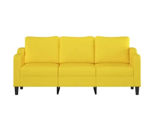 Trīsvietīgs Dīvāns, Gaiši Dzeltens Audums, 180 Cm Vidaxl