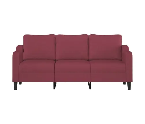 Trivietė Sofa, Raudonojo Vyno Spalvos, 180cm Audinys