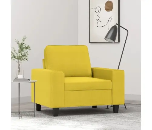 Atpūtas Krēsls, 60 Cm, Gaiši Dzeltens Audums Vidaxl